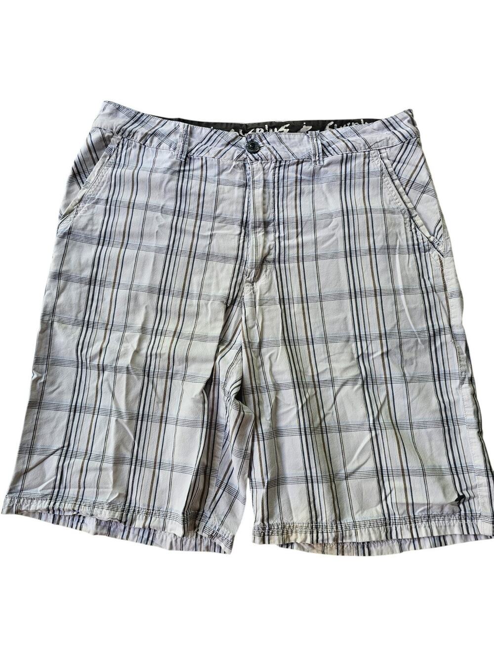 VTG Y2K Surplus Plaid Baggy Skater Style Shorts Men's Size 34 Streetwear Surfer